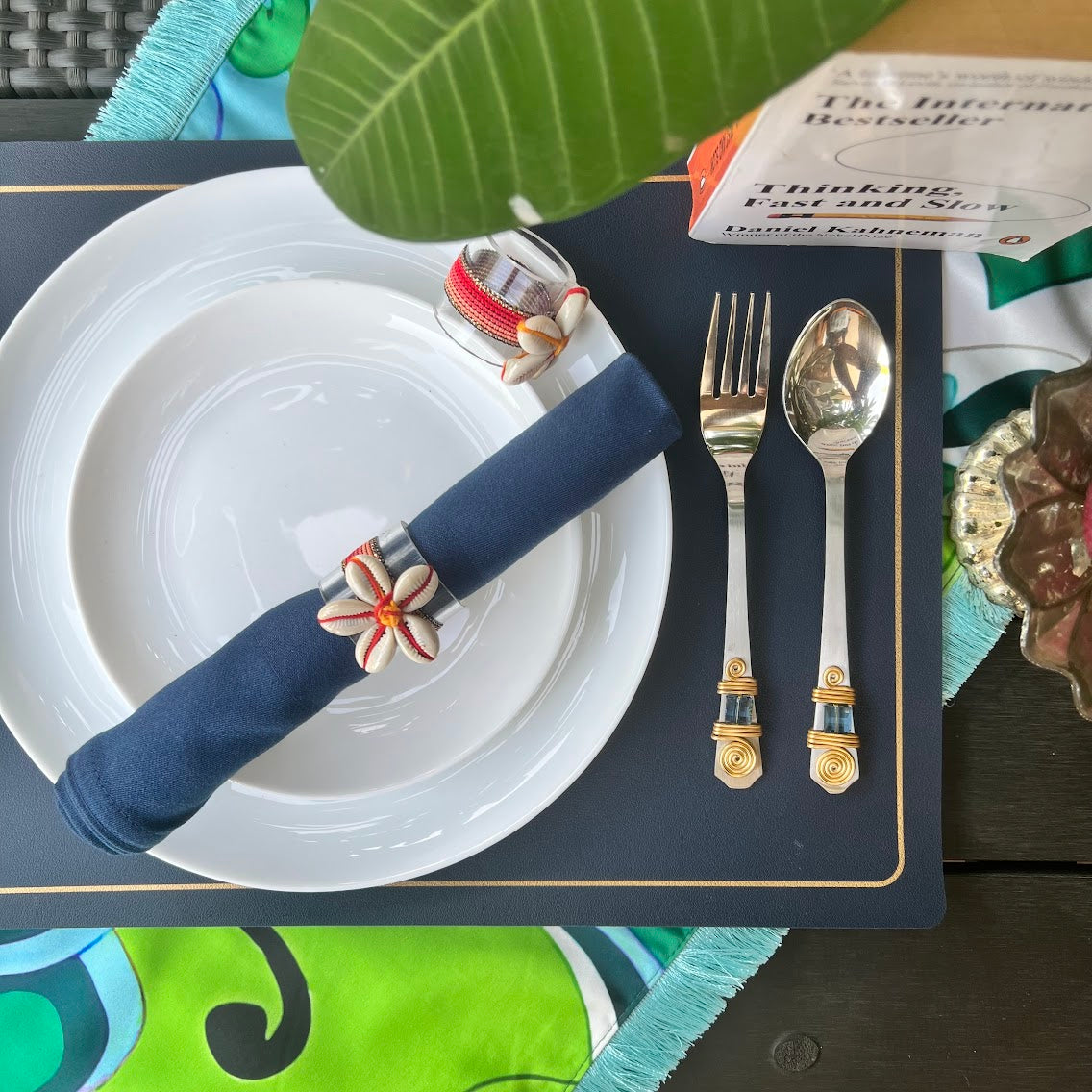 Blue Swarovski Dinner Spoons