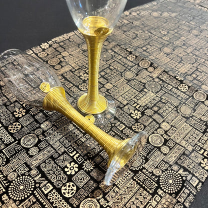 Metal Wired Wine Glass