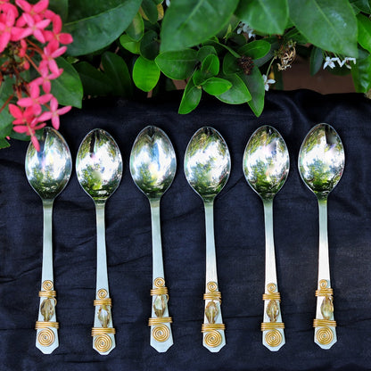 Amber Crystal Dinner Spoons
