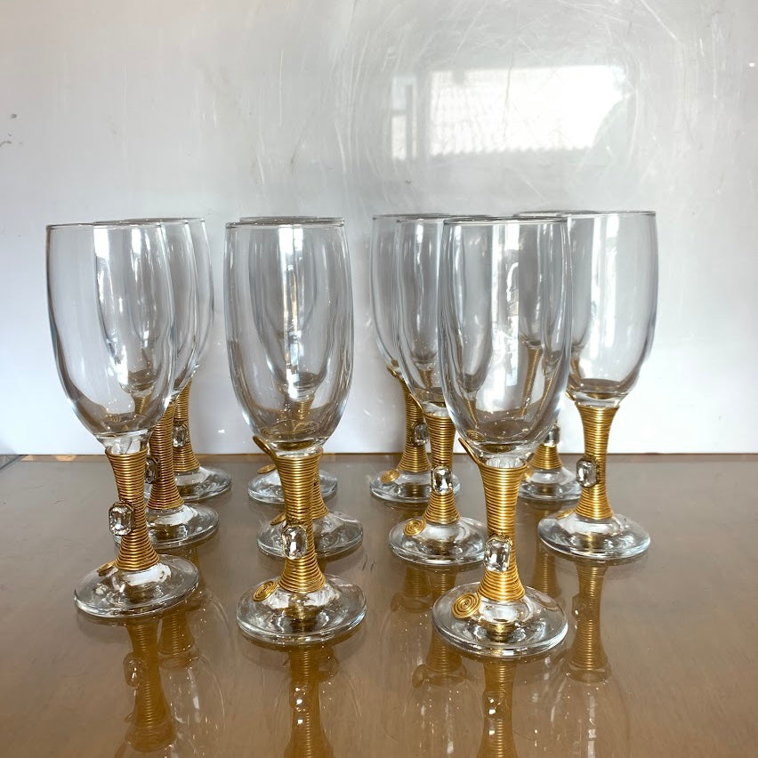 Crystal Embedded Wine Glass (Set of 2)