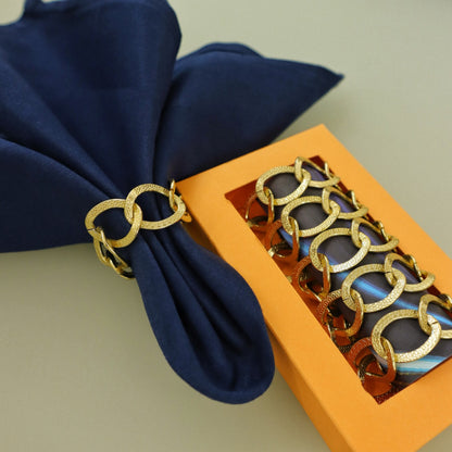 Gold Chain Reaction NAPKIN Rings